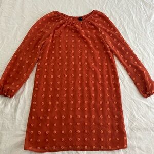 Art Class Rust Popcorn/Swiss Dot Chiffon 3/4 Long Sleeve Sheer Tunic XXL (18)